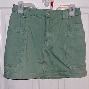 Woman’s Green Denim Skirt